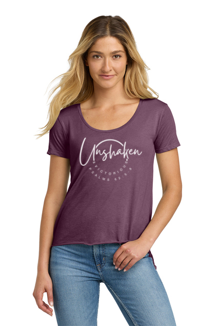 Scoop Neck T-Shirt (XS-2X) - Shiraz Plum
