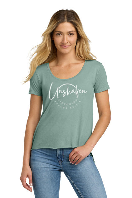 Scoop Neck T-Shirt (XS-2X) - Stonewashed Green